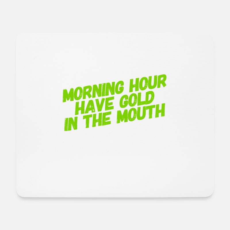 ich bin ein Frühaufsteher - Mousepad (Querformat) - Weiß