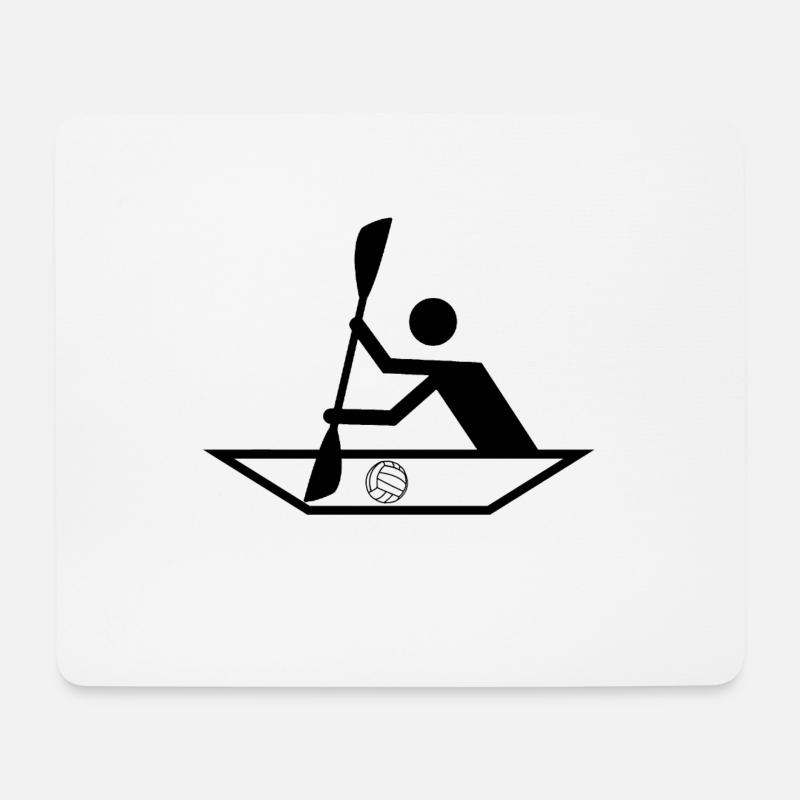 Kanupolo - Wassersport - Mousepad (Querformat) - Weiß