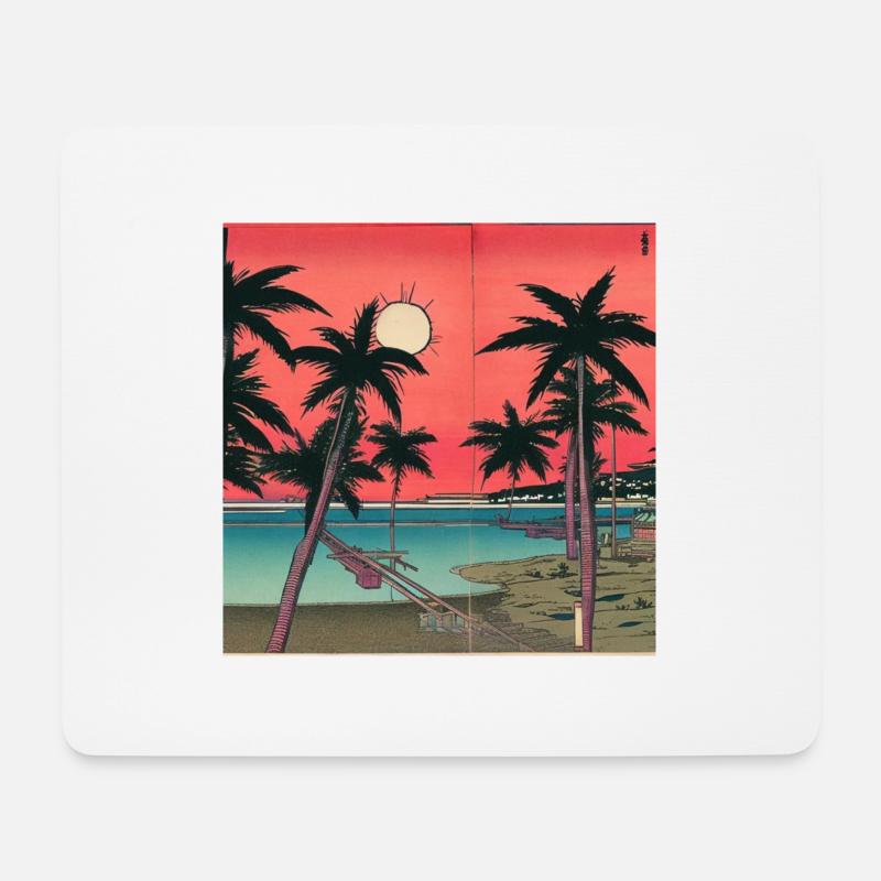 Japan Art Style - Mousepad (Querformat) - Weiß