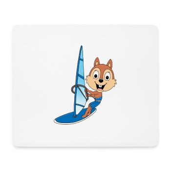 EICHHÖRNCHEN - WINDSURFER - SURFER - WASSERSPORT - Mousepad (Querformat) - Weiß - Vorne