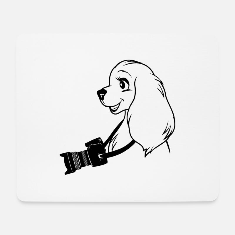 Dog reporter - Mouse Pad (horizontal) - white