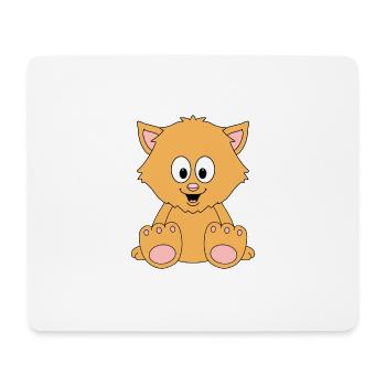 KATZE - KATER - TIER - KIND - BABY - TIERISCH - Mousepad (Querformat) - Weiß - Vorne
