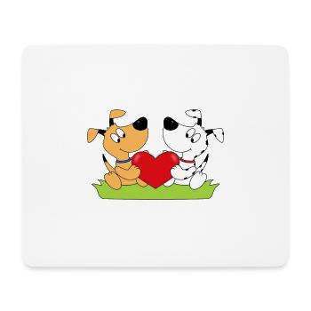 HUNDE - LIEBE - VERLIEBT - HUND - TIERE - LOVE - Mousepad (Querformat) - Weiß - Vorne