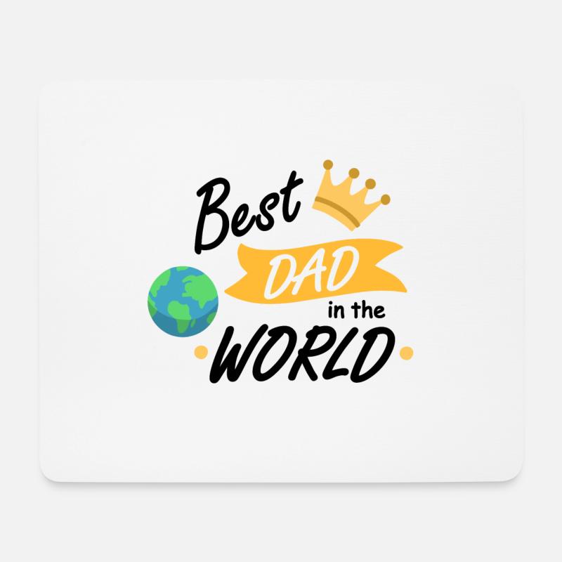 Best Dad in the World - Mousepad (Querformat) - Weiß