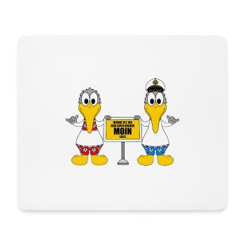 MÖWEN - MEER - HEIMAT - MOIN - VÖGEL - TIERE - Mousepad (Querformat) - Weiß - Vorne