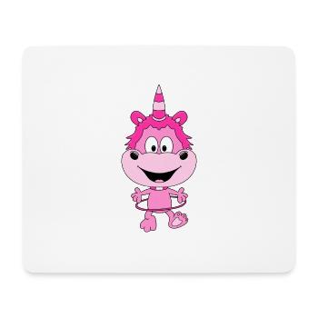 EINHORN - HULA-HOOP - FIT - FITNESS - SPORT - Mousepad (Querformat) - Weiß - Vorne