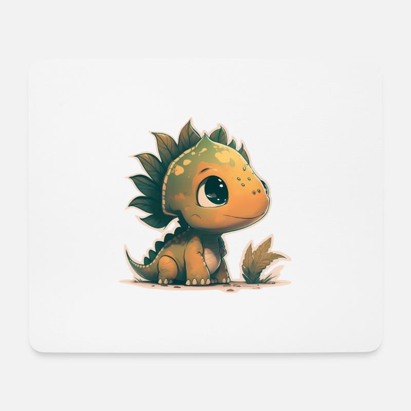 Klein, aber spunky Baby Dino - Mousepad (Querformat) - Weiß