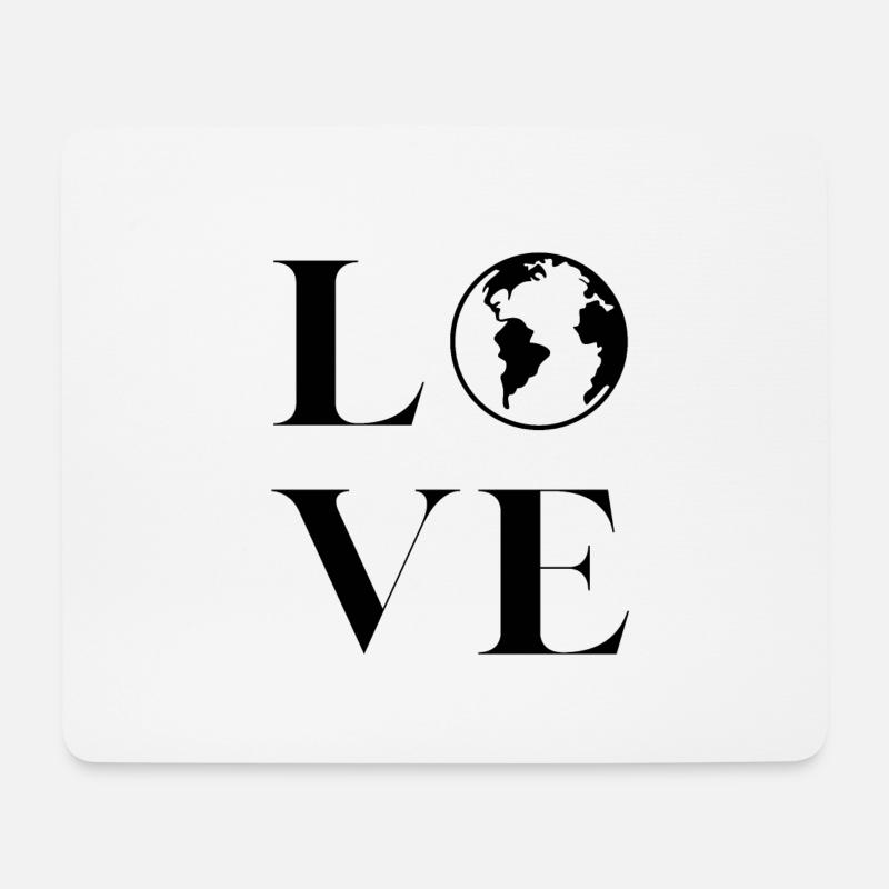 Liebe Umwelt - Mousepad (Querformat) - Weiß