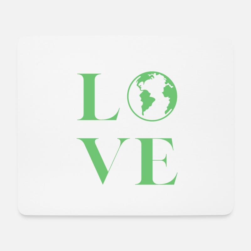 Liebe Umwelt - Mousepad (Querformat) - Weiß