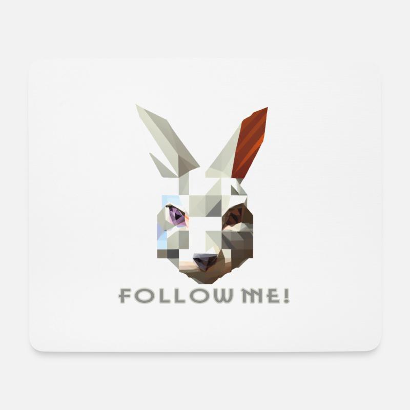 White Rabbit - Mousepad (Querformat) - Weiß