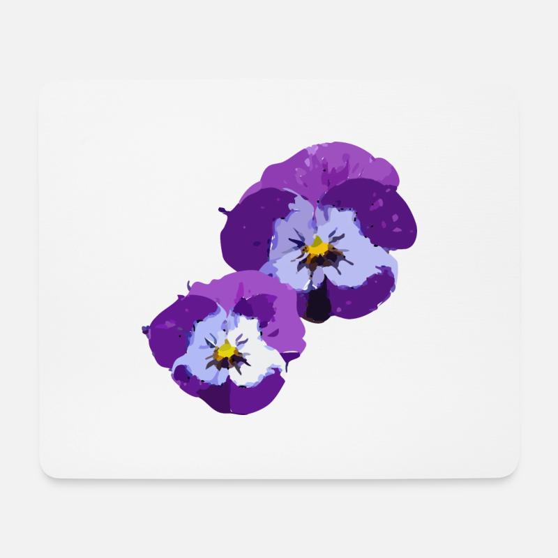 Pansies - Mouse Pad (horizontal) - white
