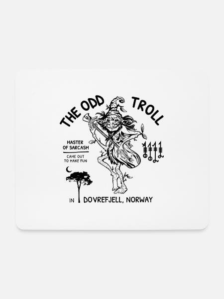 Der seltsame Troll - Mousepad (Querformat) - Weiß