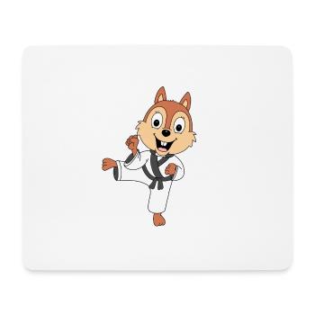 KARATE - JUDO - SPORT - EICHHÖRNCHEN - TIER - Mousepad (Querformat) - Weiß - Vorne