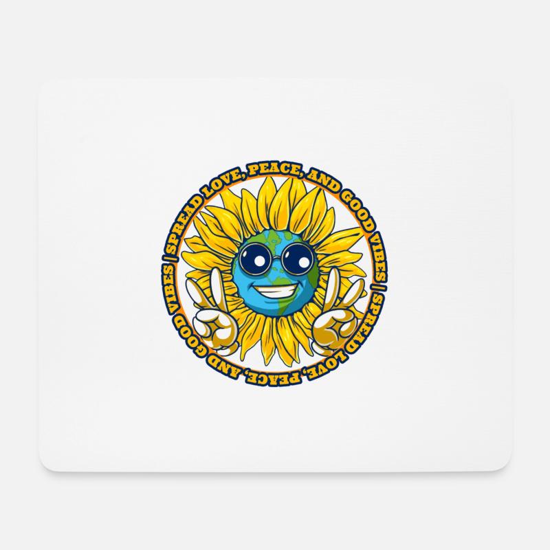 Hippie - Mousepad (Querformat) - Weiß