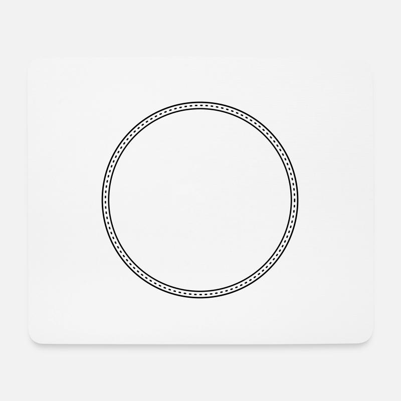 Punkte Kreis Rahmen Dekor - Mousepad (Querformat) - Weiß