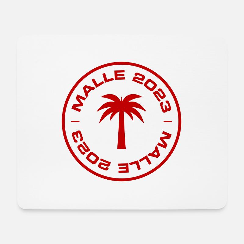 Malle 2023 Palme - Mousepad (Querformat) - Weiß