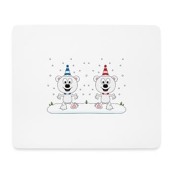 EISBÄREN - SCHNEE - WINTER - EISBÄR - LIEBE - LOVE - Mousepad (Querformat) - Weiß - Vorne