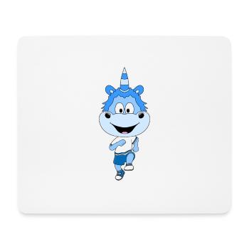 EINHORN - SPORT - LAUFEN - FITNESS - JOGGEN - Mousepad (Querformat) - Weiß - Vorne