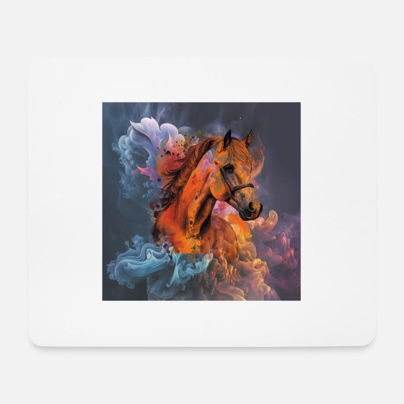 Schönes Pferd Aquarell - Mousepad (Querformat) - Weiß