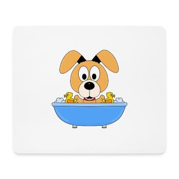 HUND - BADEWANNE - BADEN - TIER - TIERISCH - Mousepad (Querformat) - Weiß - Vorne