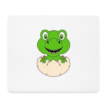 DINOSAURIER - DINO - EI - BABY - GEBURT - KIND - Mousepad (Querformat) - Weiß - Vorne