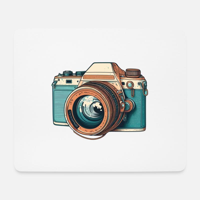 Retro Camera - Mouse Pad (horizontal) - white