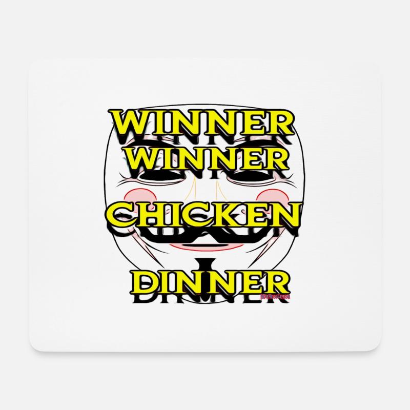 CickenDinnerWinner - Mousepad (Querformat) - Weiß