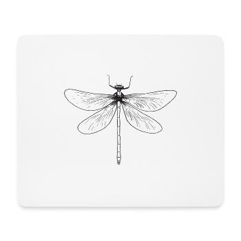 Libelle - Mousepad (Querformat) - Weiß - Vorne