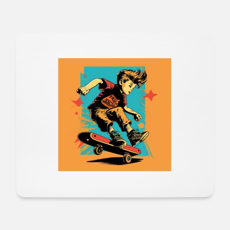 skater boy - Mouse Pad (horizontal) - white