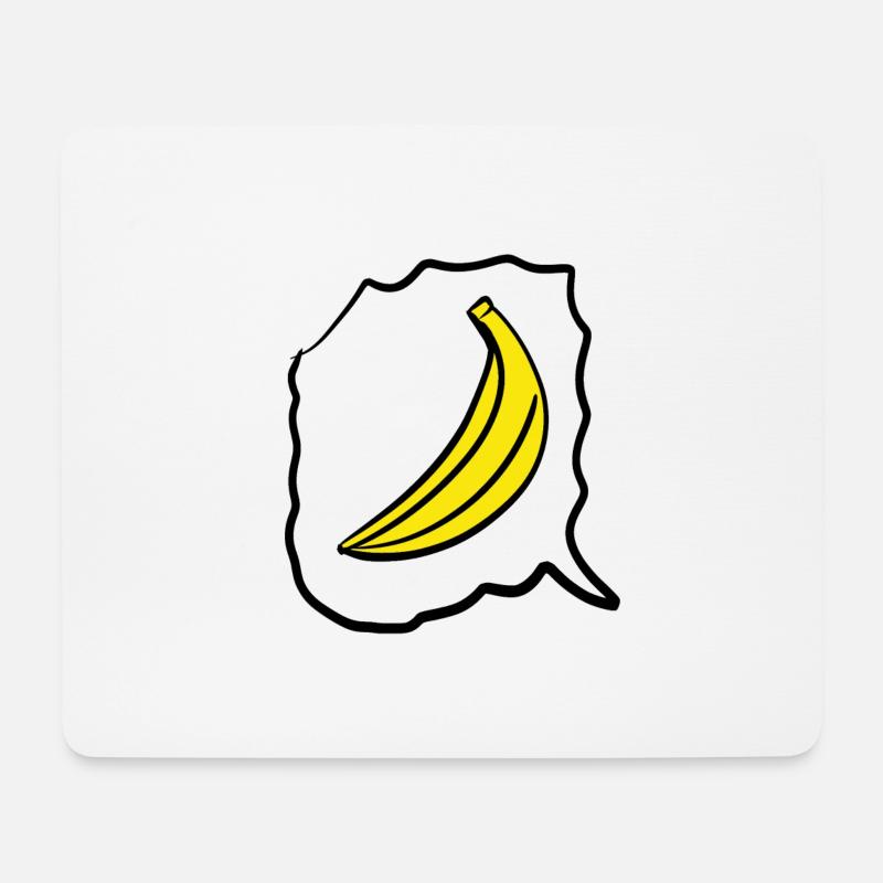 Banane - Mousepad (Querformat) - Weiß