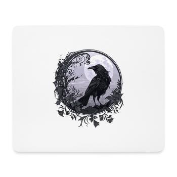 Corbeau - Tapis de souris (format paysage) - blanc - Devant