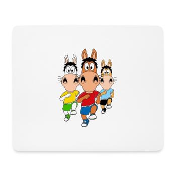 PFERDERENNEN - PFERDE - PFERD - PONYS - LAUFEN - Mousepad (Querformat) - Weiß - Vorne