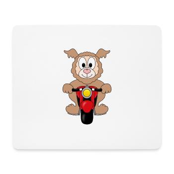 MOTORRAD - BIKER - ALPAKA - LAMA - MOTORSPORT - Mousepad (Querformat) - Weiß - Vorne