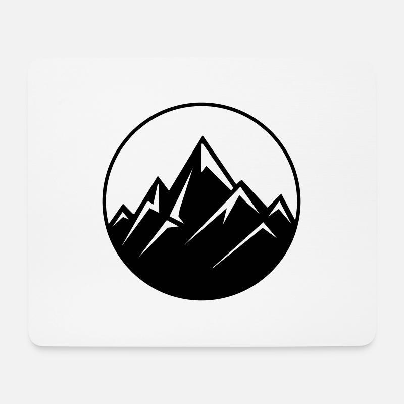berge - Mousepad (Querformat) - Weiß