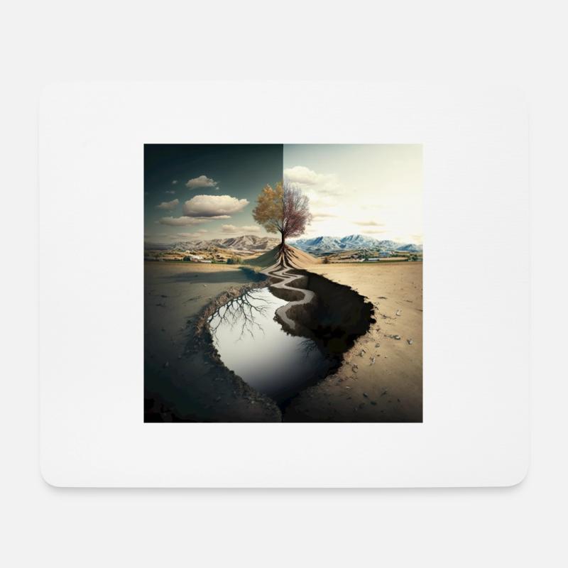 Landschaft der Welt n°4 - Mousepad (Querformat) - Weiß