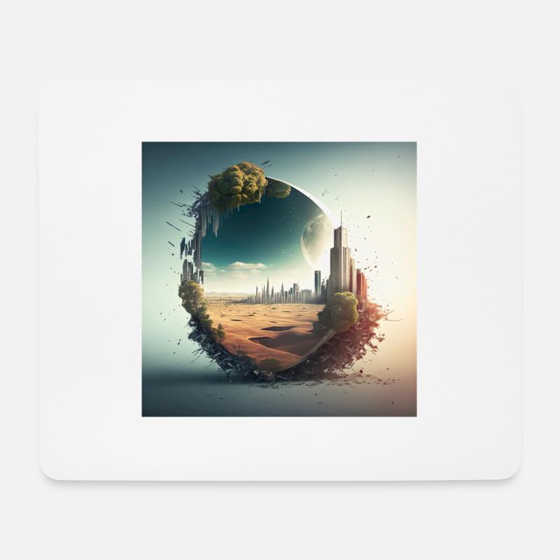 Landschaft der Welt n°2 - Mousepad (Querformat) - Weiß