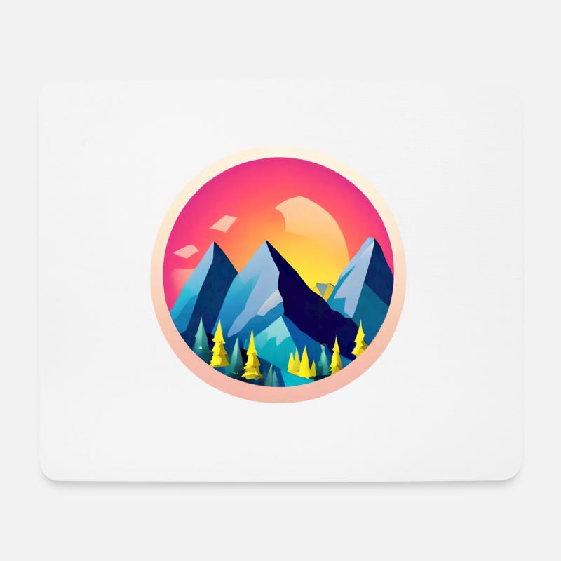 Berge Wanderung Bergwanderer Wandern Bergwandern - Mousepad (Querformat) - Weiß