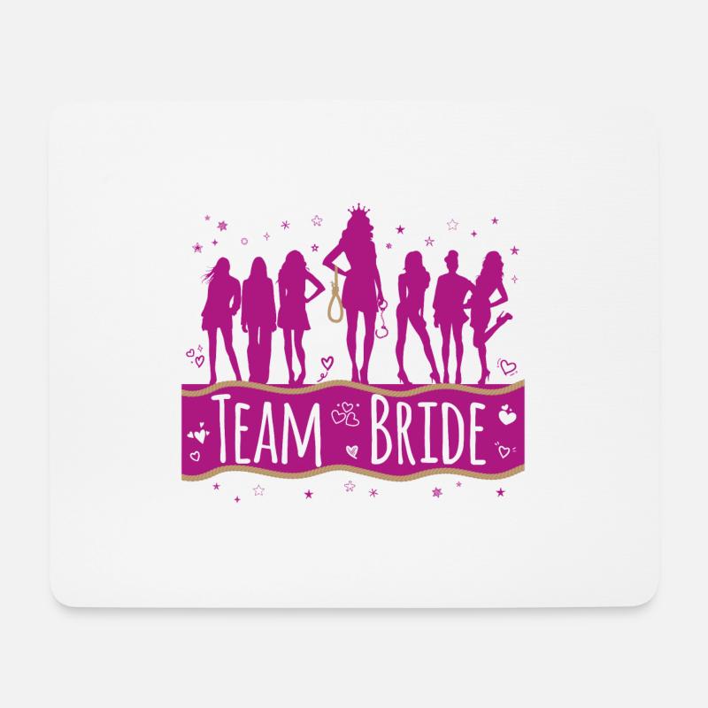 T-Shirt EVJF Junggesellinnenabschied Team - Mousepad (Querformat) - Weiß