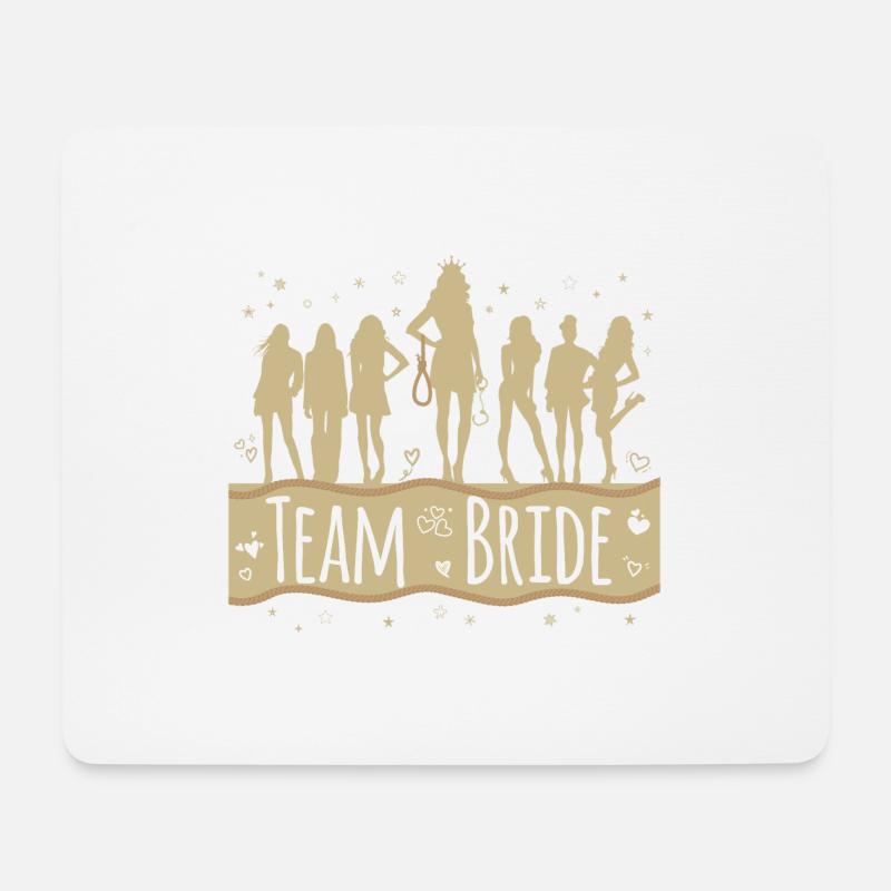 T-Shirt EVJF Junggesellinnenabschied Team Braut - Mousepad (Querformat) - Weiß