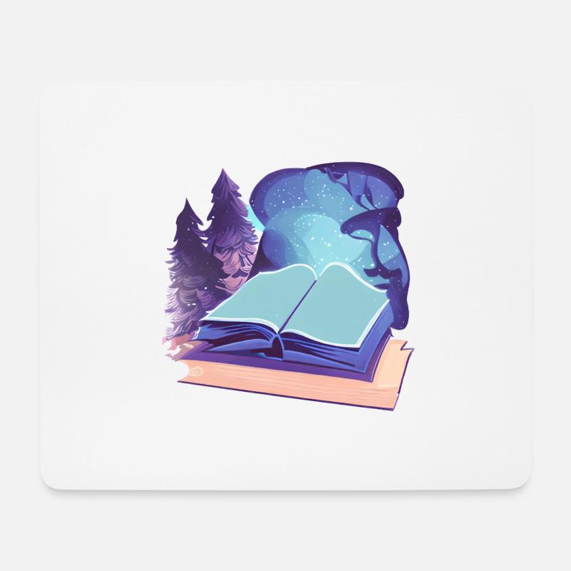 Lesen Geschenk Buch Leser Buchliebhaber Bücher - Mousepad (Querformat) - Weiß