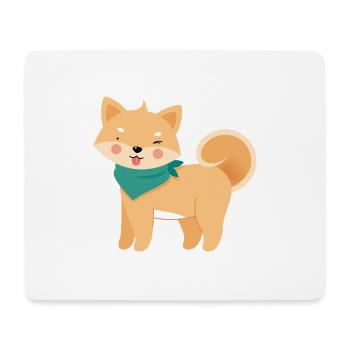 Shiba Inu - Mousepad (Querformat) - Weiß - Vorne