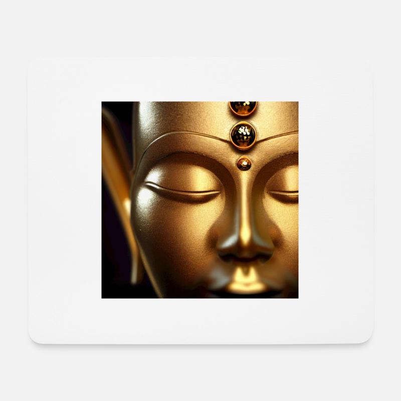 Buddha - Mousepad (Querformat) - Weiß