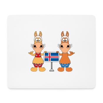 ISLANDPFERDE - ISLÄNDER - ISLAND - SHAKA - PFERDE - Mousepad (Querformat) - Weiß - Vorne