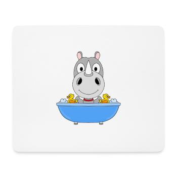 NASHORN - BADEWANNE - BADEN - TIER - TIERISCH - Mousepad (Querformat) - Weiß - Vorne