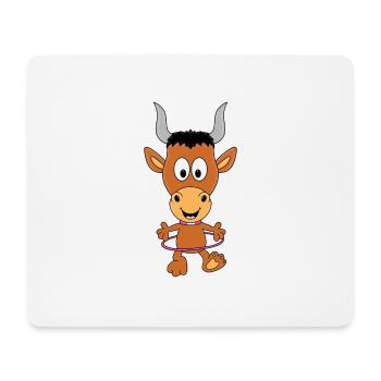 STIER - BULLE - TIER - TIERISCH - Mousepad (Querformat) - Weiß - Vorne