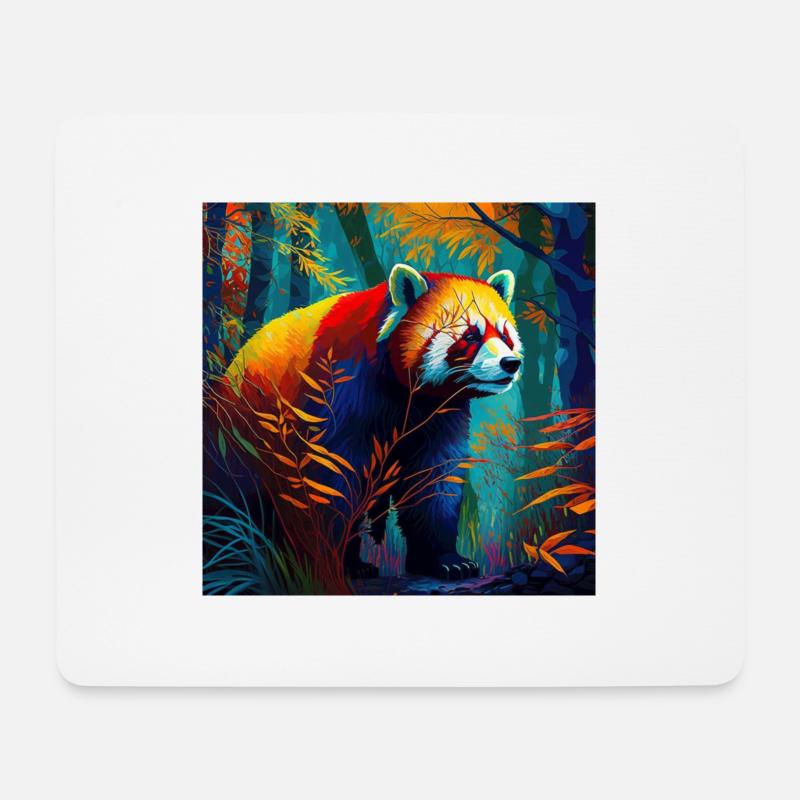 Niedlicher Roter Panda - Mousepad (Querformat) - Weiß