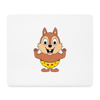 FITNESS - BODYBUILDING - SPORT - EICHHÖRNCHEN - Mousepad (Querformat) - Weiß - Vorne