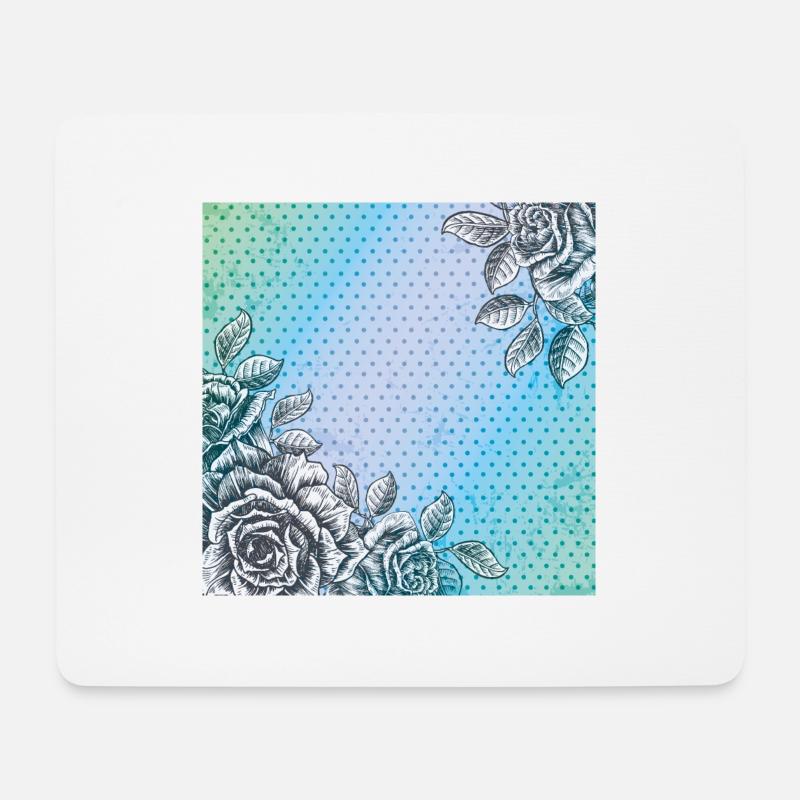 Rose background - Mouse Pad (horizontal) - white