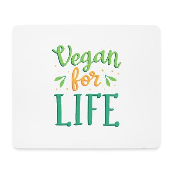 Vegan for life - Mouse Pad (horizontal) - white - Front