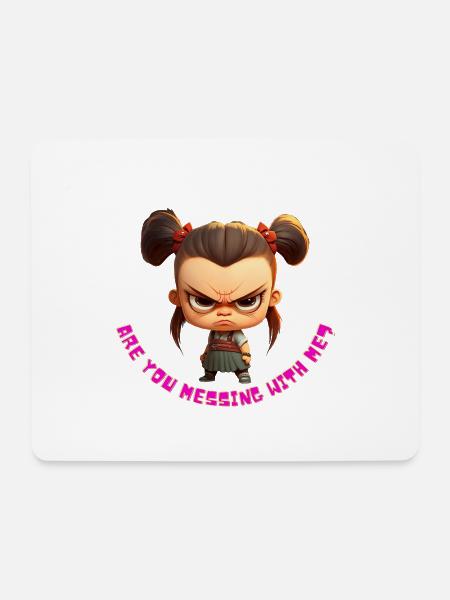 are you messing with me? - Mousepad (Querformat) - Weiß